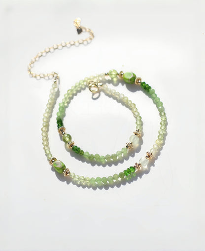 [Eternal Radiance] Necklace emerald, topaz, and peridot