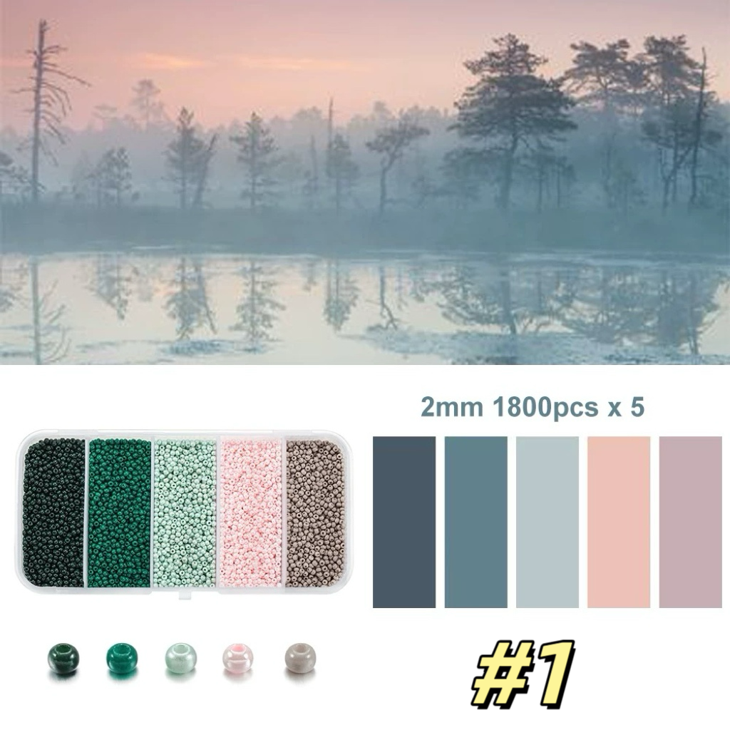 9000pcs High Quality Japanese Glass Seed Bead 2mm Multicolor set