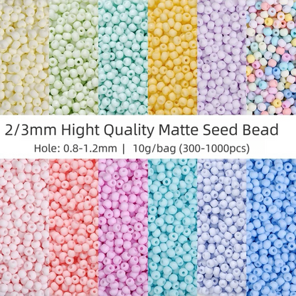 2/3/4mm Matte Glass Seed Bead Japanese High Quality