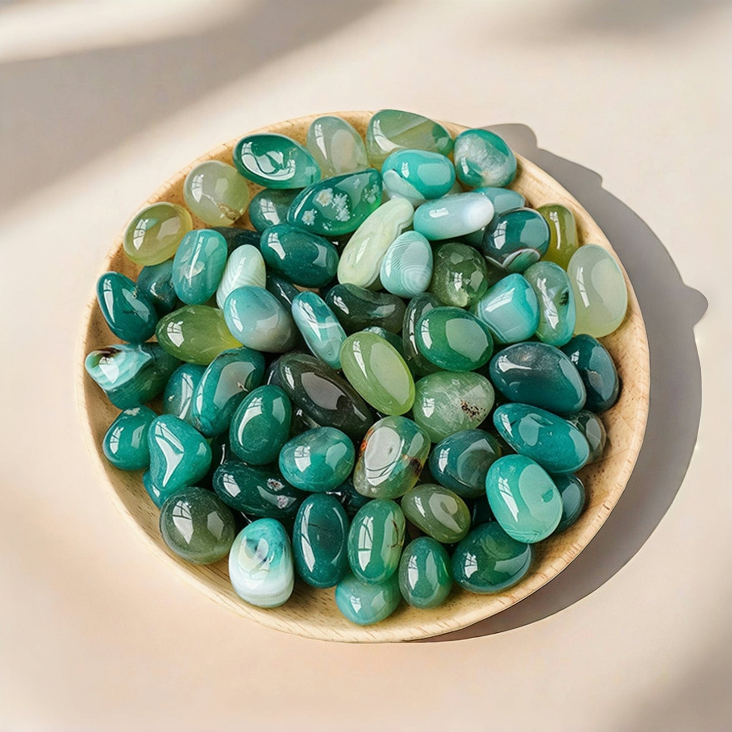 Green Agate Tumbles