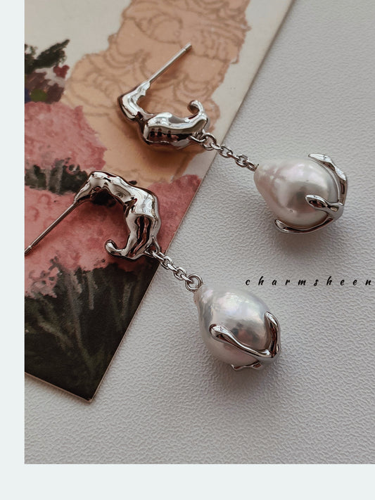 [Precious] Sterling Silver Freshwater Pearl Earring
