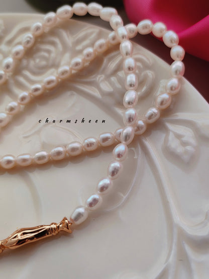 [Moonlight] Stillness Sterling Silver Freshwater Pearl Necklace