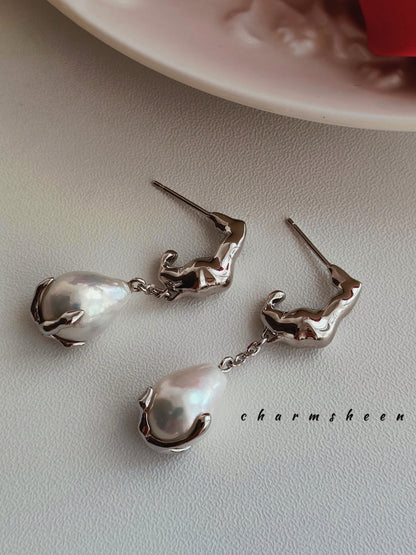 [Precious] Sterling Silver Freshwater Pearl Earring