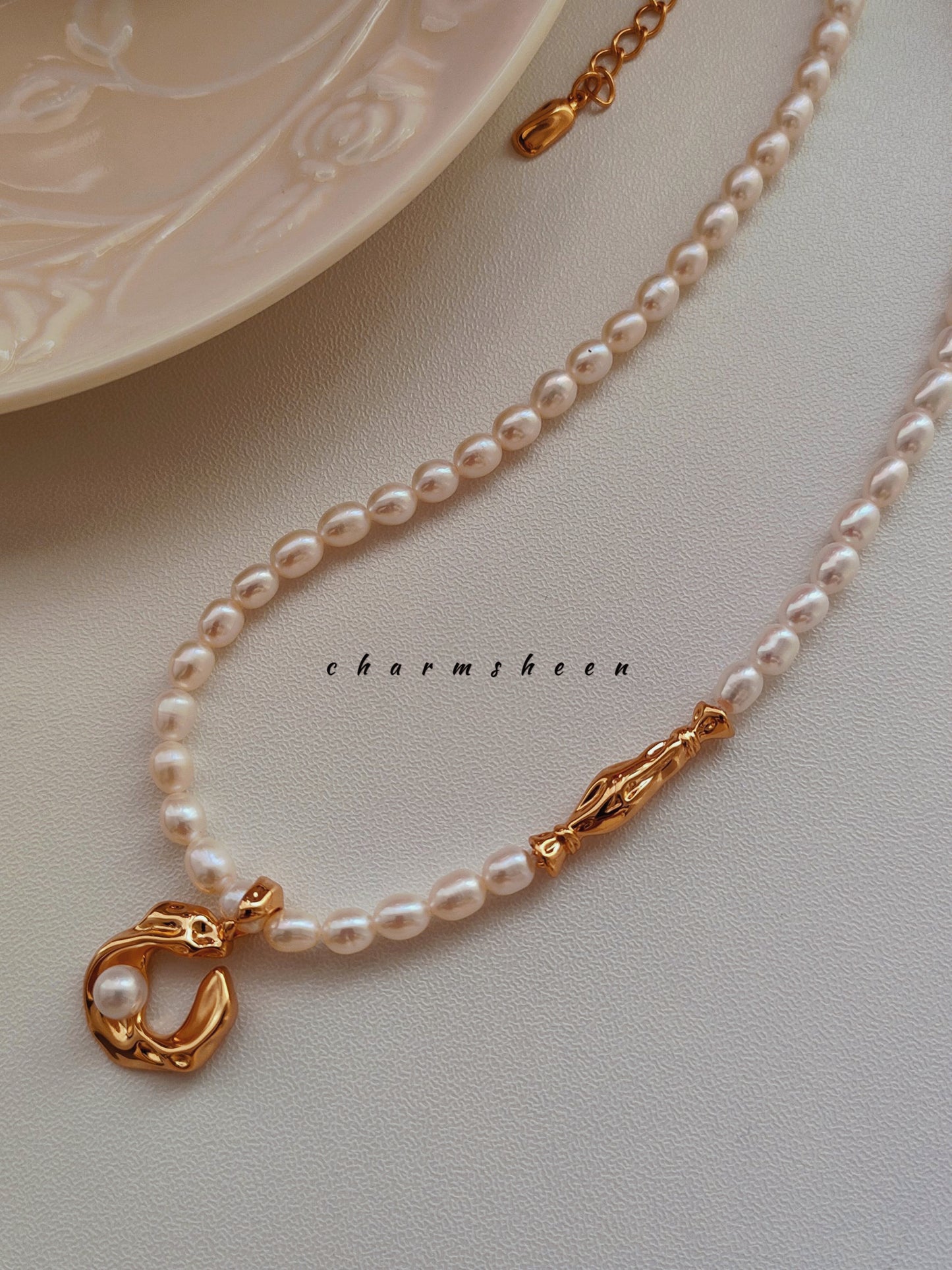 [Moonlight] Stillness Sterling Silver Freshwater Pearl Necklace